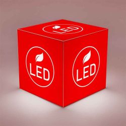 Printed Light Cube with battery 25x25x25cm