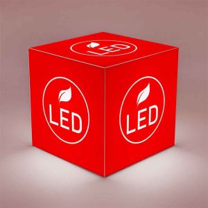 Printed Light Cube with battery 25x25x25cm