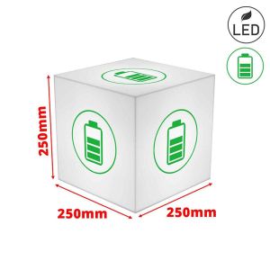 Printed Light Cube with battery 25x25x25cm