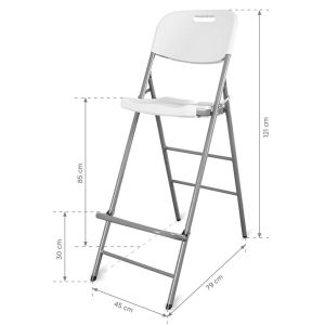 High Chair for Cocktail Table - white