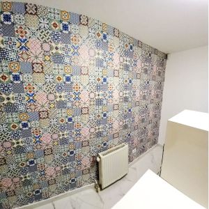 Printed Self-Adhesive Wallpaper with Pattern (Canvas, Ponce, Easy Tex) (price per sqm*)